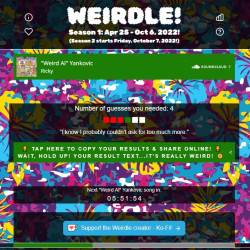 Play Weirdle! now!